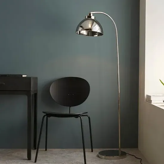 Chico Task Floor Lamp with Adjustable Head - Bright Nickel image