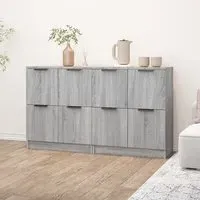 Chicory Sideboard with 4 Doors - Grey, Engineered Wood