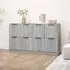 Chicory Sideboard with 4 Doors - Grey, Engineered Wood