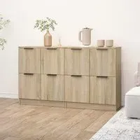 Chicory Sideboard with 4 Doors - Sonoma Oak, Engineered Wood
