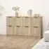 Chicory Sideboard with 4 Doors - Sonoma Oak, Engineered Wood