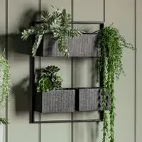 Chicoutimi Wall Planter - Black, Metal