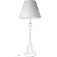 Chicoya Table Lamp with Metal Wire Base - White, Fabric