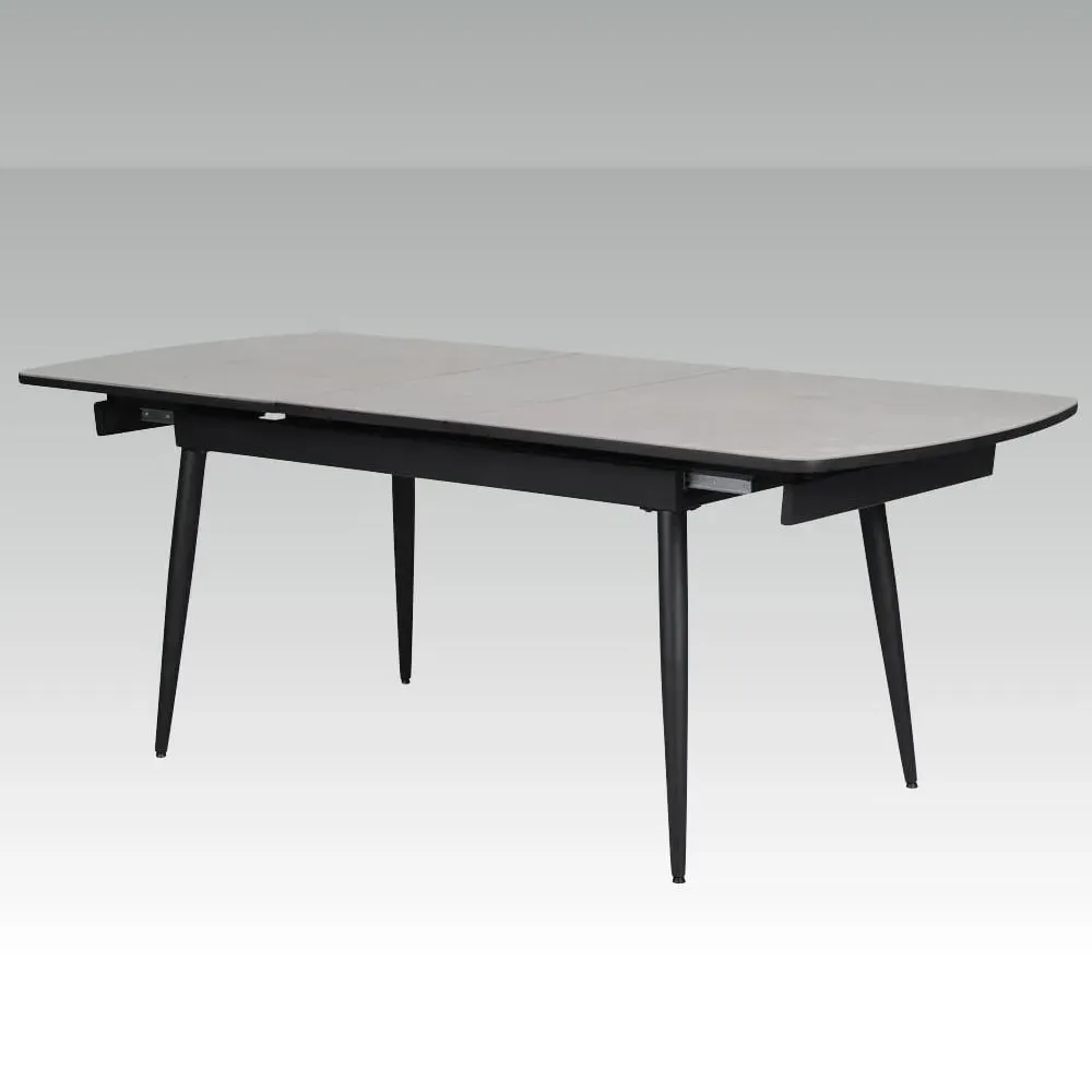 Chieti Extending Dining Table - Grey, Black