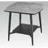 Chieti Glass Top End Table - Grey, Black