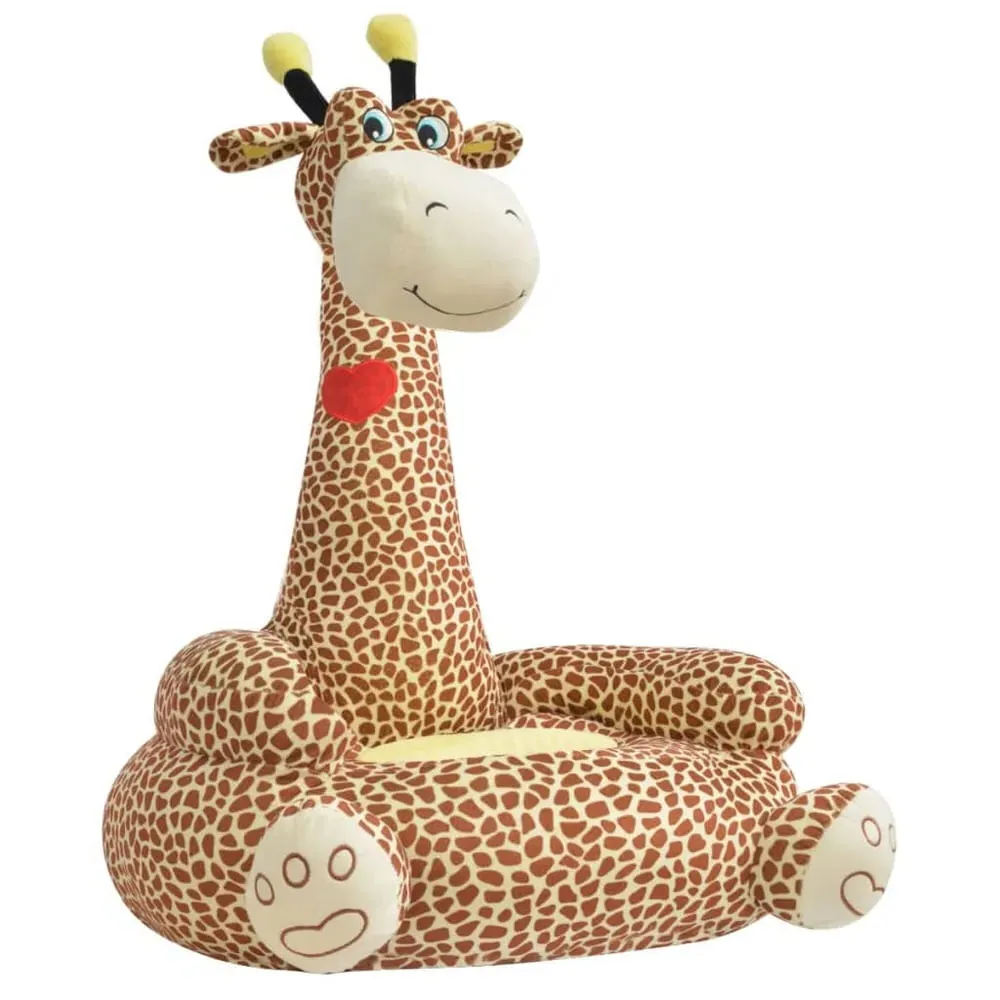 Chillicothe Children Giraffe Chair - Brown, Polyester