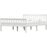Chilliwack Double Bed Frame - White, Pinewood