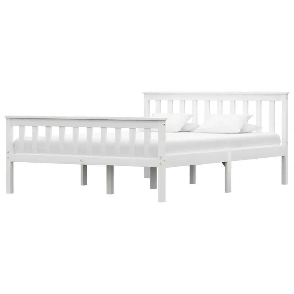 Chilliwack Double Bed Frame - White, Pinewood image