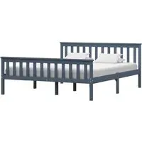 Chilliwack King Size Bed Frame - Grey, Pinewood