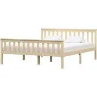 Chilliwack King Size Bed Frame - Light Wood, Pinewood