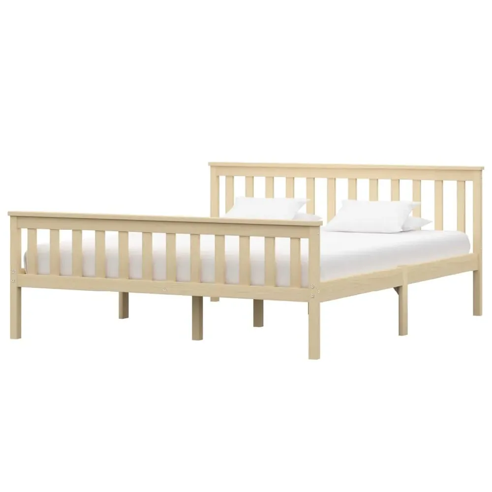 Chilliwack King Size Bed Frame - Light Wood, Pinewood