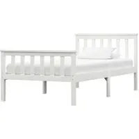 Chilliwack Single Bed Frame - White, Pinewood