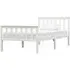 Chilliwack Single Bed Frame - White, Pinewood