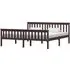 Chilliwack Super King Size Bed Frame - Dark Brown, Pinewood