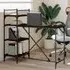 Chiltern Laptop Desk with 4 Shelves - Black