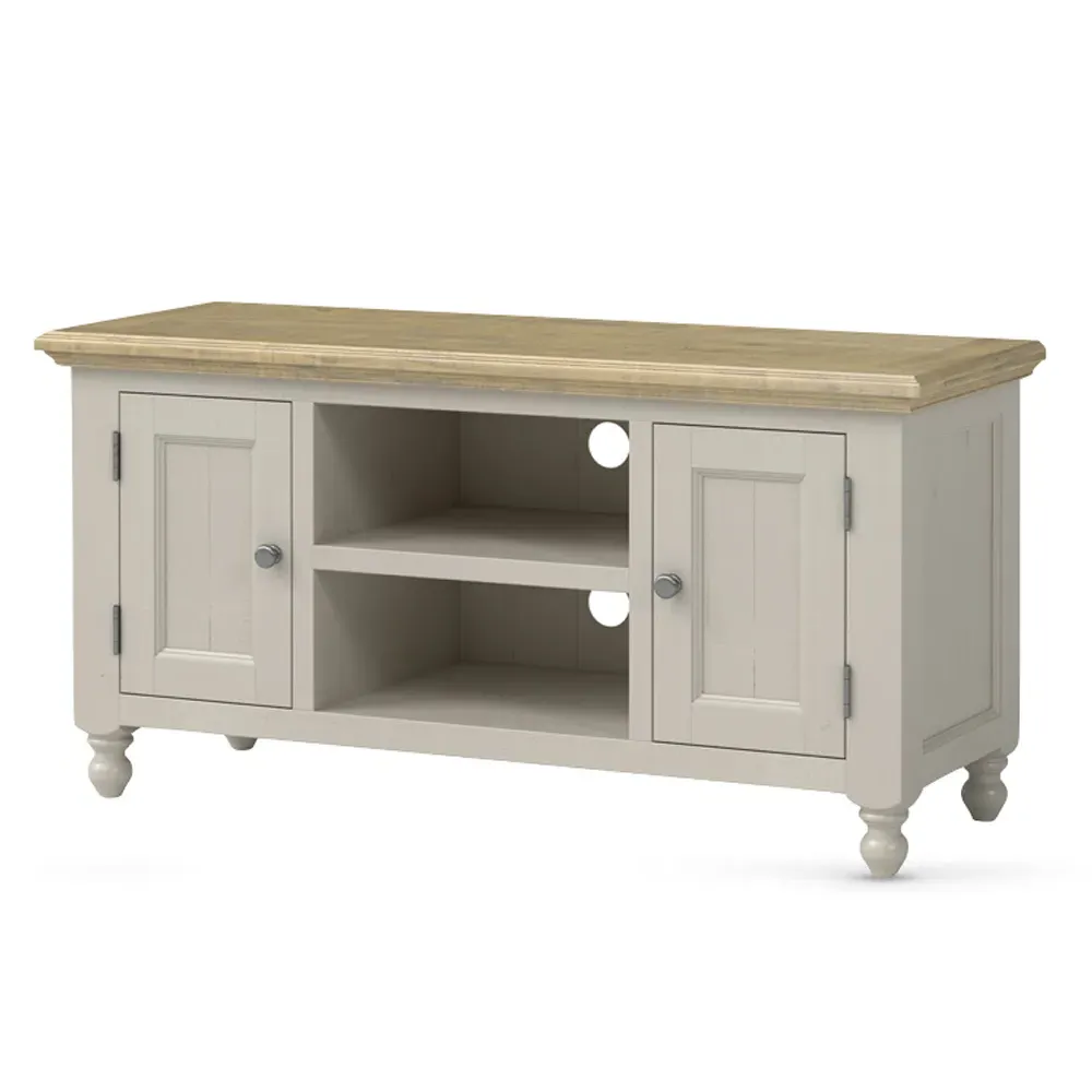 Chilton Small TV Stand with 2 Doors - Grey, Pine product