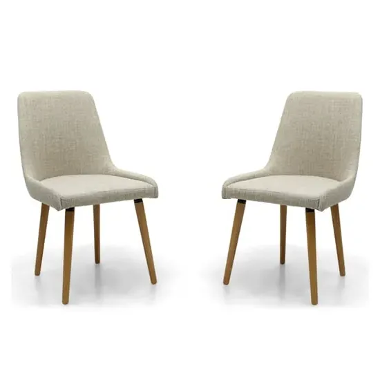 Chioa Dining Chairs in Pair - Natural, Oak
