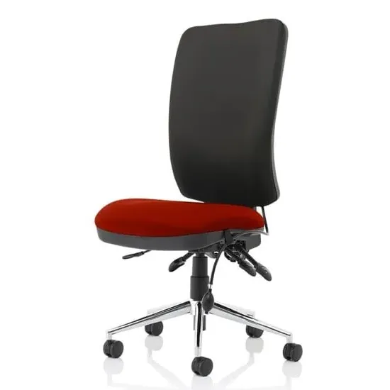 Chiro High Back Office Chair - Black, Ginseng Chilli