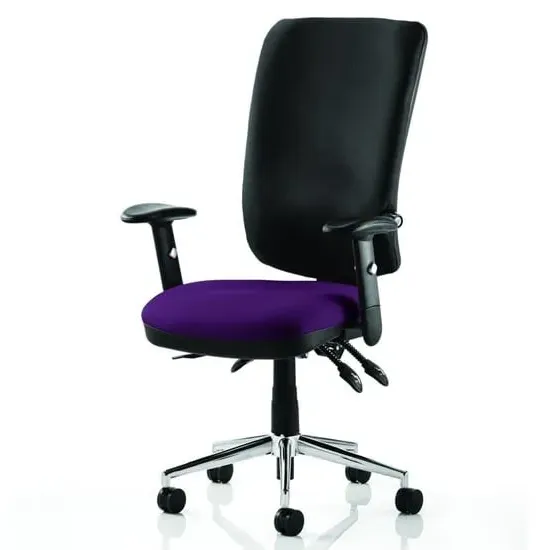 Chiro High Back Office Chair - Black, Tansy Purple