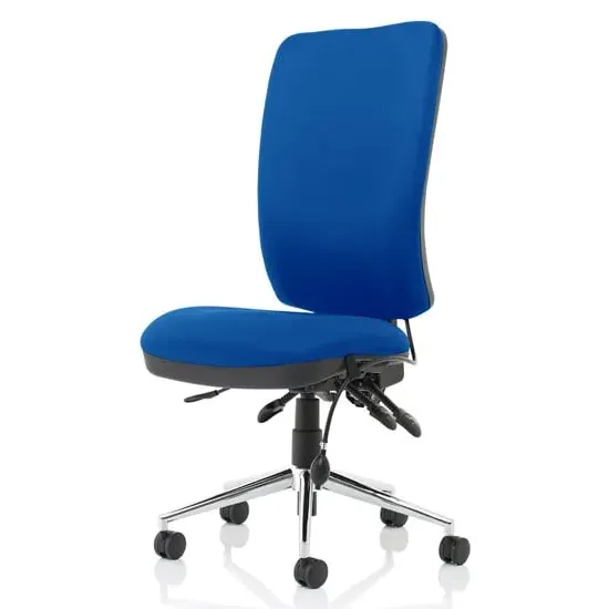 Chiro High Back Office Chair - Blue, Fabric