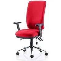 Chiro High Back Office Chair with Arms - Bergamot Cherry