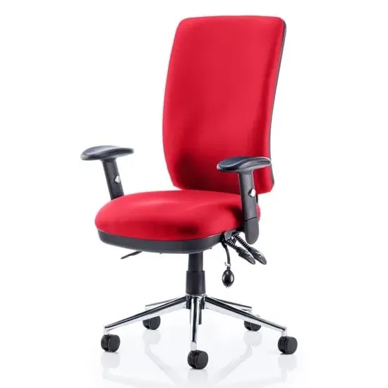Chiro High Back Office Chair with Arms - Bergamot Cherry