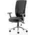 Chiro High Back Office Chair with Arms - Black, Fabric