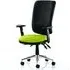 Chiro High Back Office Chair with Arms - Black, Green