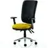 Chiro High Back Office Chair with Arms - Black, Yellow