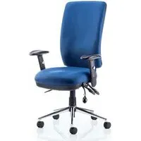 Chiro High Back Office Chair with Arms - Blue, Fabric
