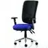 Chiro High Back Office Chair with Arms - Stevia Blue
