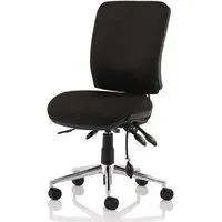 Chiro Medium Back Office Chair - Black, Fabric