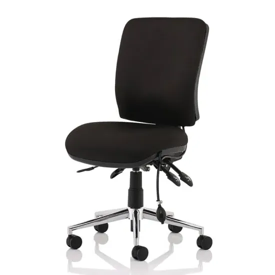 Chiro Medium Back Office Chair - Black, Fabric image