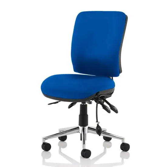 Chiro Medium Back Office Chair - Blue, Fabric