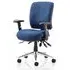 Chiro Medium Back Office Chair with Arms - Blue, Fabric