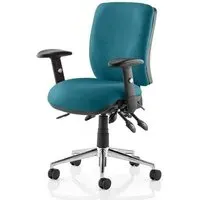 Chiro Medium Back Office Chair with Arms - Maringa Teal