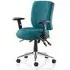 Chiro Medium Back Office Chair with Arms - Maringa Teal