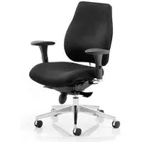 Chiro Plus Ergonomic Office Chair with Arms - Black, Fabric