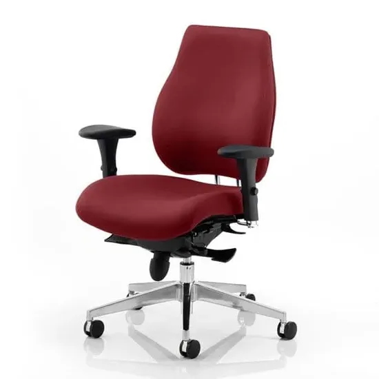 Chiro Plus Ergonomic Office Chair with Arms - Ginseng Chilli