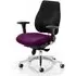 Chiro Plus Ergonomic Office Chair with Arms - Purple, Fabric