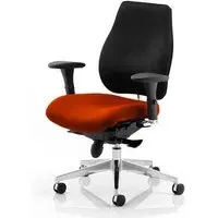 Chiro Plus Ergonomic Office Chair with Arms - Red, Fabric