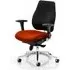 Chiro Plus Ergonomic Office Chair with Arms - Red, Fabric
