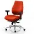 Chiro Plus Ergonomic Office Chair with Arms - Red, Fabric