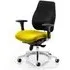 Chiro Plus Ergonomic Office Chair with Arms - Yellow, Fabric