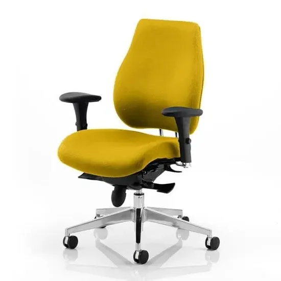 Chiro Plus Ergonomic Office Chair with Arms - Yellow