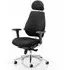 Chiro Plus Ergonomic Office Chair with Headrest - Black, Fabric