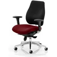 Chiro Plus Office Chair with Arms - Black, Ginseng Chilli