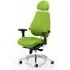 Chiro Plus Ultimate Headrest Office Chair with Arms - Green, Fabric