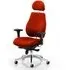Chiro Plus Ultimate Headrest Office Chair with Arms - Red, Fabric