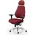 Chiro Plus Ultimate Office Chair with Headrest - Red, Fabric